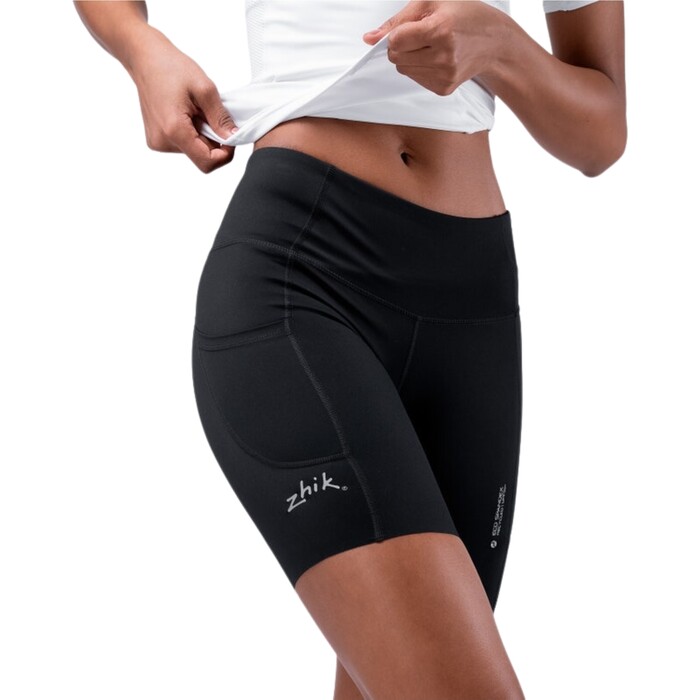 2024 Zhik Womens Eco Spandex UPF50+ Shorts SRT-0063-W-BLK - Black